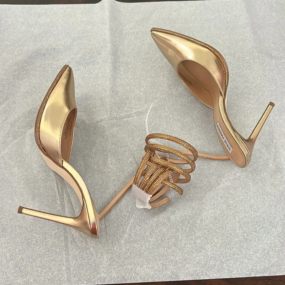 Steve Madden Emerson Metallic Rhinestone Dress Pumps - Picture 6 of 11